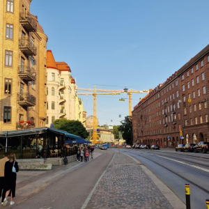 two Jaso tower cranes in Gothenburg, Sweden